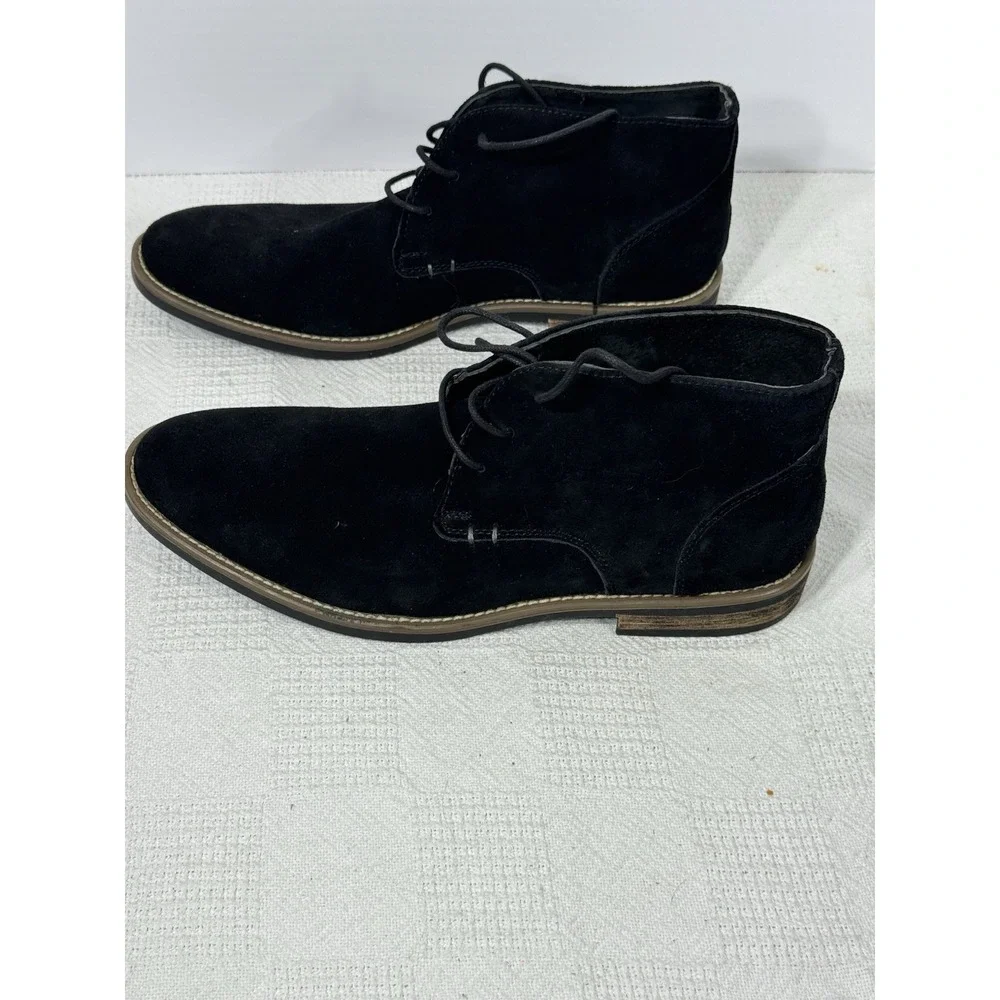 BRUNO MARC‎ Men's Chukka Boots Size 10.5 Black Suede Leather